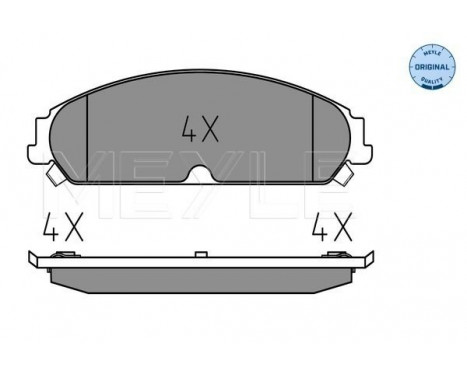 Brake Pad Set, disc brake MEYLE-ORIGINAL Quality 025 241 6417/W