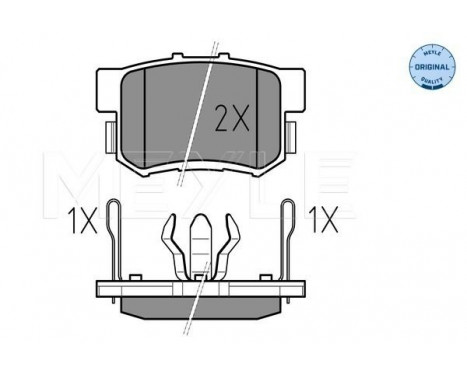 Brake Pad Set, disc brake MEYLE-ORIGINAL Quality 025 242 3114/W