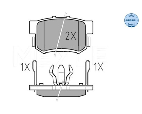 Brake Pad Set, disc brake MEYLE-ORIGINAL Quality 025 242 3114/W, Image 2