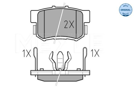 Brake Pad Set, disc brake MEYLE-ORIGINAL Quality 025 242 3114/W, Image 2