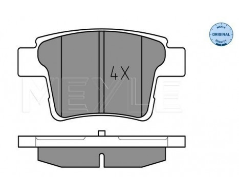 Brake Pad Set, disc brake MEYLE-ORIGINAL Quality 025 242 6017