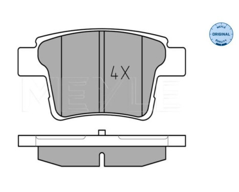 Brake Pad Set, disc brake MEYLE-ORIGINAL Quality 025 242 6017, Image 2