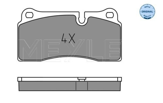 Brake Pad Set, disc brake MEYLE-ORIGINAL Quality 025 242 6118