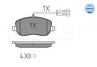 Brake Pad Set, disc brake MEYLE-ORIGINAL Quality 025 242 9419/W