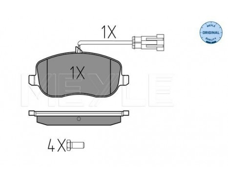 Brake Pad Set, disc brake MEYLE-ORIGINAL Quality 025 242 9419/W