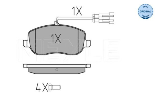 Brake Pad Set, disc brake MEYLE-ORIGINAL Quality 025 242 9419/W, Image 2