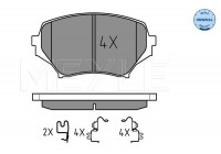 Brake Pad Set, disc brake MEYLE-ORIGINAL Quality 025 242 9714/W