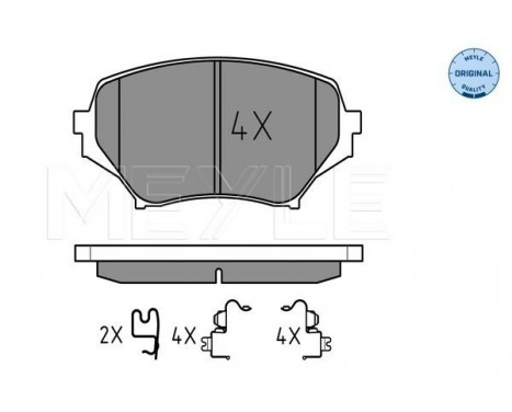 Brake Pad Set, disc brake MEYLE-ORIGINAL Quality 025 242 9714/W