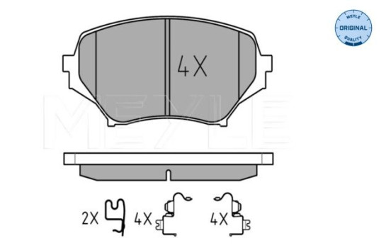 Brake Pad Set, disc brake MEYLE-ORIGINAL Quality 025 242 9714/W, Image 2