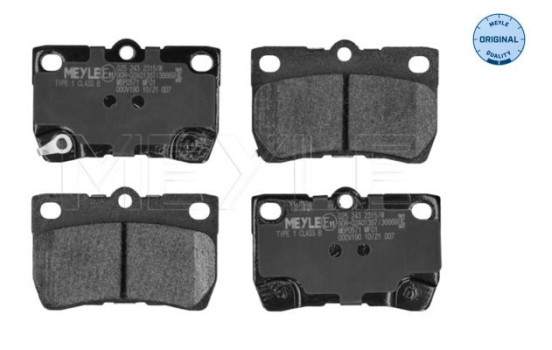Brake Pad Set, disc brake MEYLE-ORIGINAL Quality 025 243 2315/W