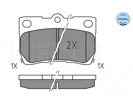 Brake Pad Set, disc brake MEYLE-ORIGINAL Quality 025 243 2317