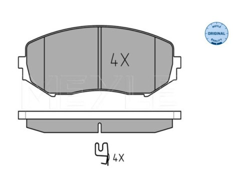 Brake Pad Set, disc brake MEYLE-ORIGINAL Quality 025 243 4617/W, Image 2