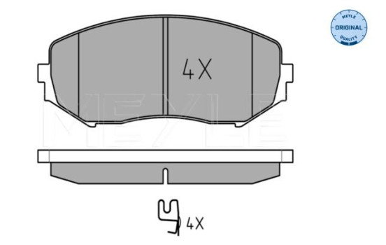 Brake Pad Set, disc brake MEYLE-ORIGINAL Quality 025 243 4617/W, Image 2