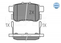 Brake Pad Set, disc brake MEYLE-ORIGINAL Quality 025 244 3514/W