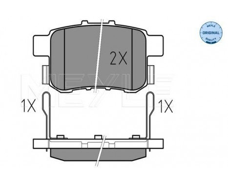 Brake Pad Set, disc brake MEYLE-ORIGINAL Quality 025 244 3514/W