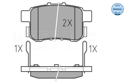 Brake Pad Set, disc brake MEYLE-ORIGINAL Quality 025 244 3514/W, Image 2