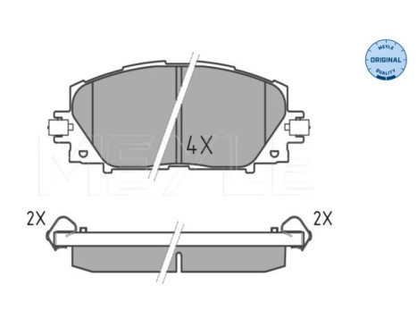 Brake Pad Set, disc brake MEYLE-ORIGINAL Quality 025 244 5116, Image 2