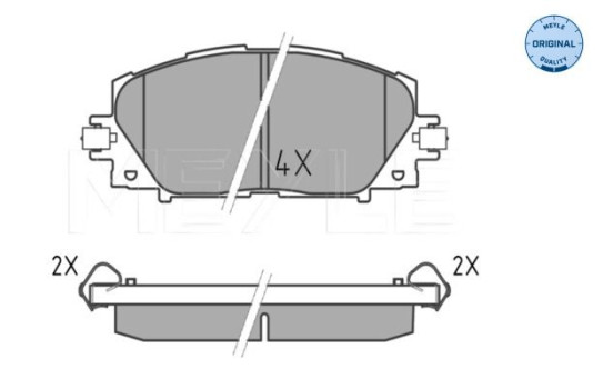 Brake Pad Set, disc brake MEYLE-ORIGINAL Quality 025 244 5116, Image 2