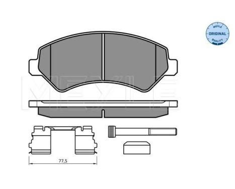 Brake Pad Set, disc brake MEYLE-ORIGINAL Quality 025 244 6619/W1, Image 2