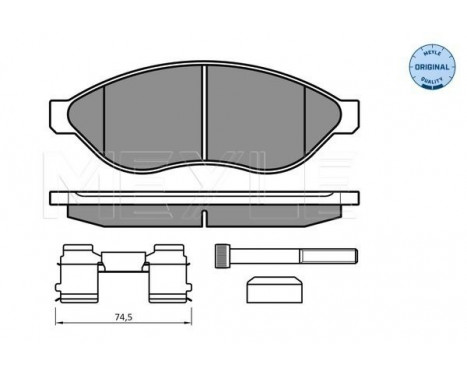 Brake Pad Set, disc brake MEYLE-ORIGINAL Quality 025 244 6819/W1