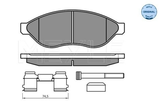 Brake Pad Set, disc brake MEYLE-ORIGINAL Quality 025 244 6819/W1