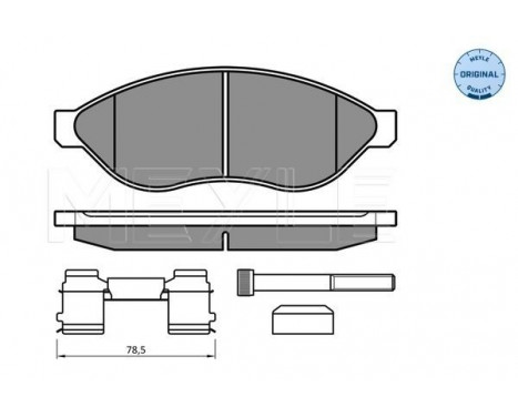 Brake Pad Set, disc brake MEYLE-ORIGINAL Quality 025 244 6819/W2