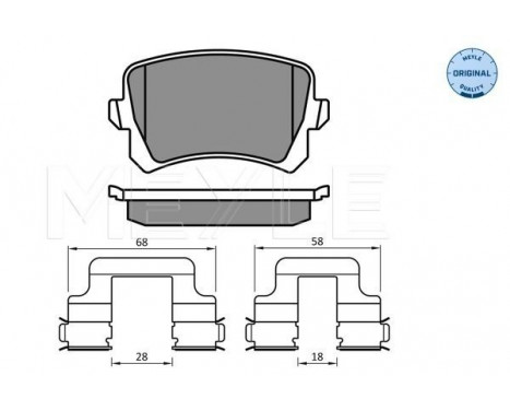 Brake Pad Set, disc brake MEYLE-ORIGINAL Quality 025 244 8317