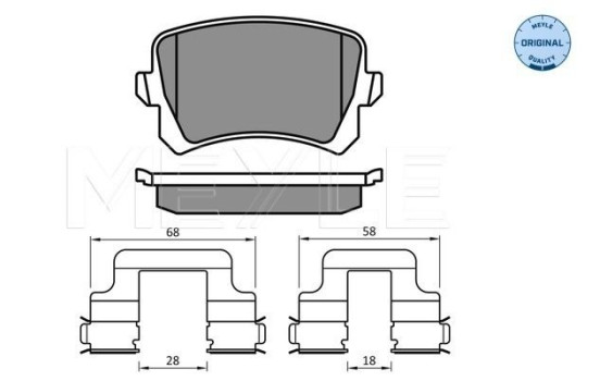 Brake Pad Set, disc brake MEYLE-ORIGINAL Quality 025 244 8317