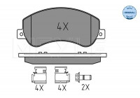 Brake Pad Set, disc brake MEYLE-ORIGINAL Quality 025 244 8418