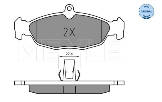 Brake Pad Set, disc brake MEYLE-ORIGINAL Quality 025 244 8717