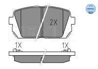 Brake Pad Set, disc brake MEYLE-ORIGINAL Quality 025 244 9116/W