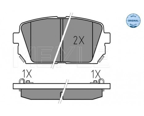 Brake Pad Set, disc brake MEYLE-ORIGINAL Quality 025 244 9116/W