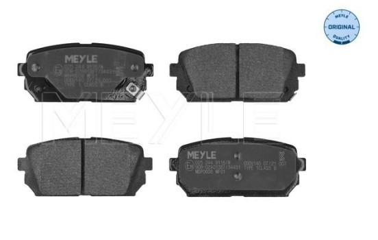 Brake Pad Set, disc brake MEYLE-ORIGINAL Quality 025 244 9116/W