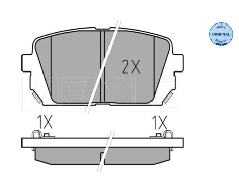 Brake Pad Set, disc brake MEYLE-ORIGINAL Quality 025 244 9116/W, Image 2
