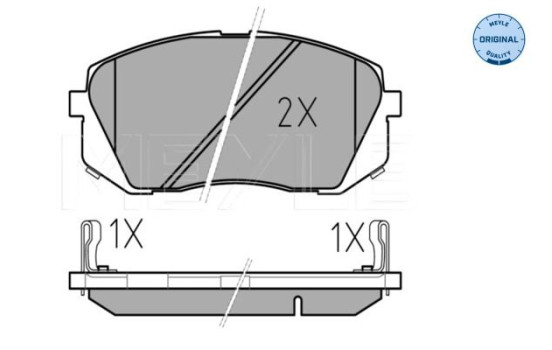 Brake Pad Set, disc brake MEYLE-ORIGINAL Quality 025 245 0116/W, Image 2