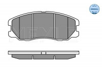 Brake Pad Set, disc brake MEYLE-ORIGINAL Quality 025 245 1016/W
