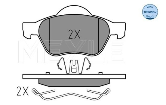 Brake Pad Set, disc brake MEYLE-ORIGINAL Quality 025 245 3518