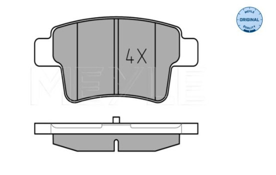 Brake Pad Set, disc brake MEYLE-ORIGINAL Quality 025 245 4016, Image 2