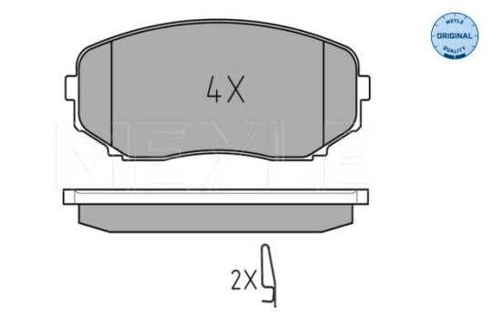 Brake Pad Set, disc brake MEYLE-ORIGINAL Quality 025 245 4417/W, Image 2