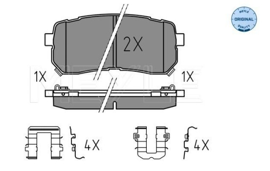 Brake Pad Set, disc brake MEYLE-ORIGINAL Quality 025 245 5915/W