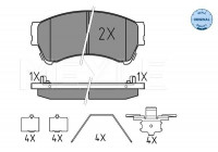 Brake Pad Set, disc brake MEYLE-ORIGINAL Quality 025 245 8217/W