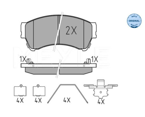 Brake Pad Set, disc brake MEYLE-ORIGINAL Quality 025 245 8217/W, Image 2