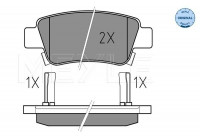 Brake Pad Set, disc brake MEYLE-ORIGINAL Quality 025 246 3516/W