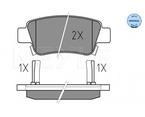 Brake Pad Set, disc brake MEYLE-ORIGINAL Quality 025 246 3516/W