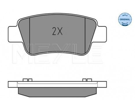 Brake Pad Set, disc brake MEYLE-ORIGINAL Quality 025 246 3516/W, Image 2