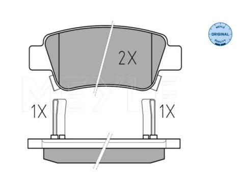 Brake Pad Set, disc brake MEYLE-ORIGINAL Quality 025 246 3516/W, Image 2