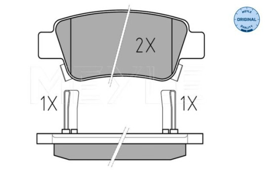Brake Pad Set, disc brake MEYLE-ORIGINAL Quality 025 246 3516/W, Image 2