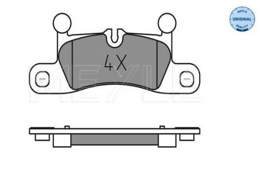 Brake Pad Set, disc brake MEYLE-ORIGINAL Quality 025 247 2116