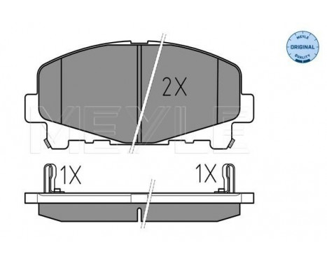 Brake Pad Set, disc brake MEYLE-ORIGINAL Quality 025 247 6616