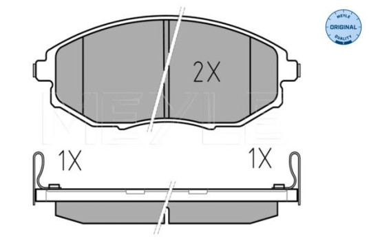 Brake Pad Set, disc brake MEYLE-ORIGINAL Quality 025 248 6417/W, Image 2